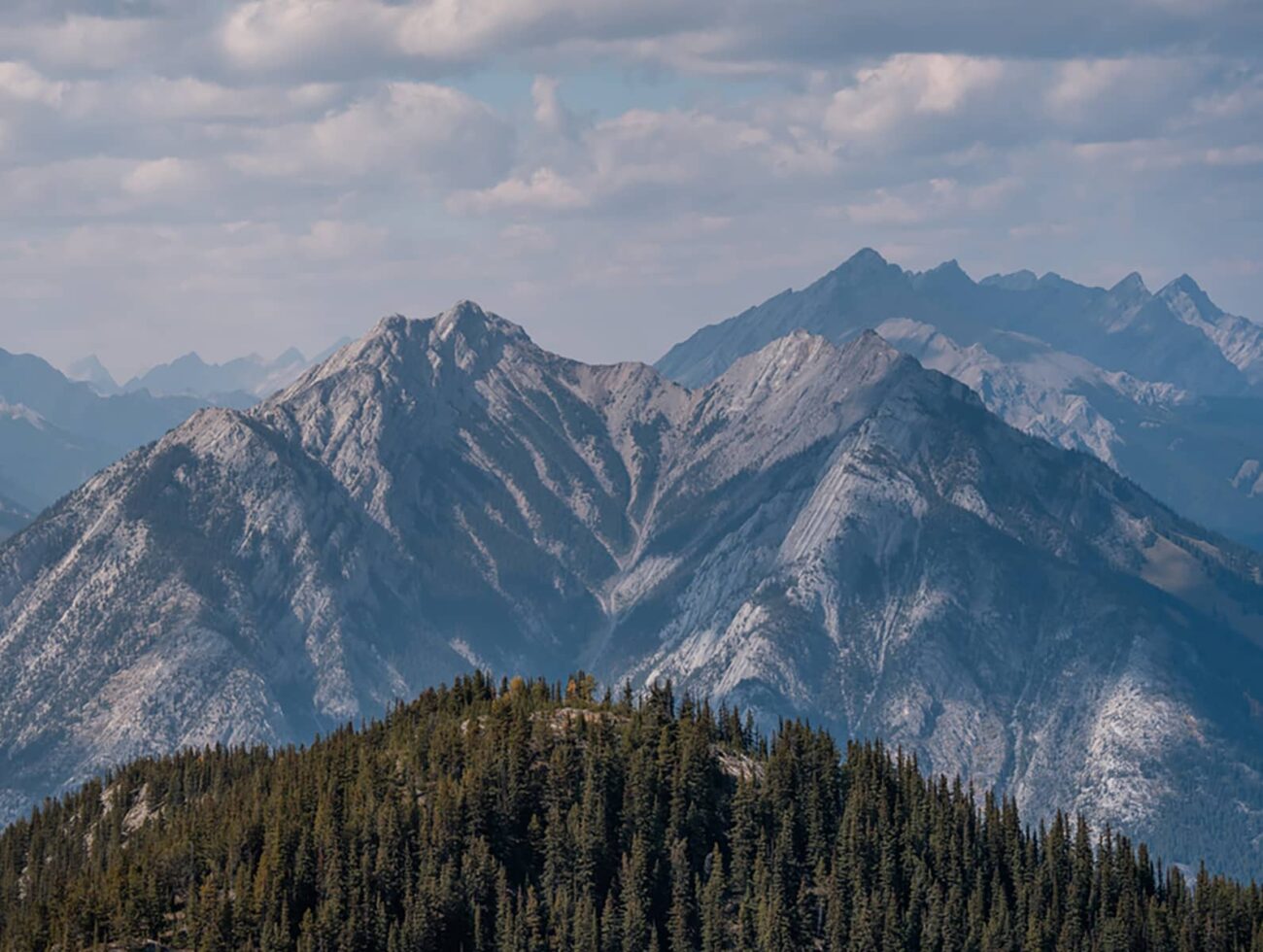 View of mount Norquay from the Banff gondola.