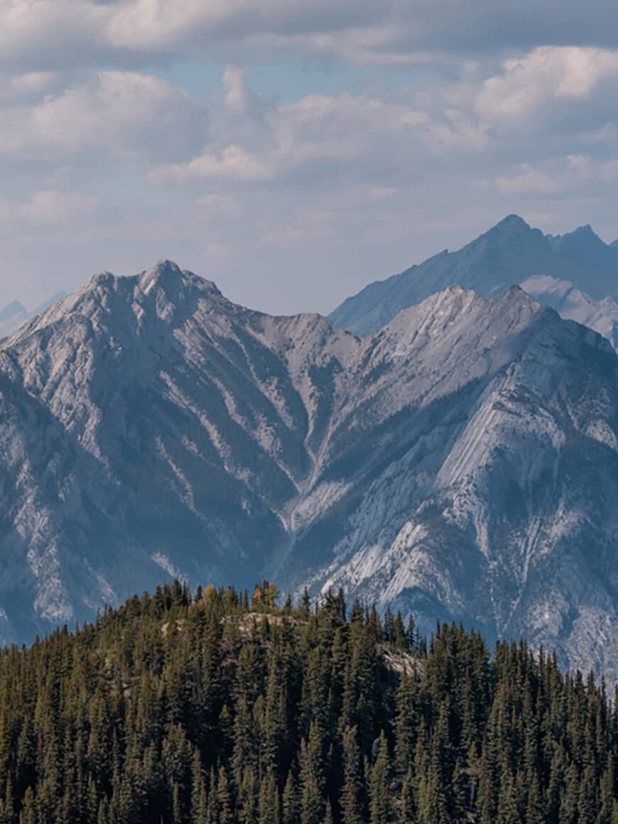 View of mount Norquay from the Banff gondola.
