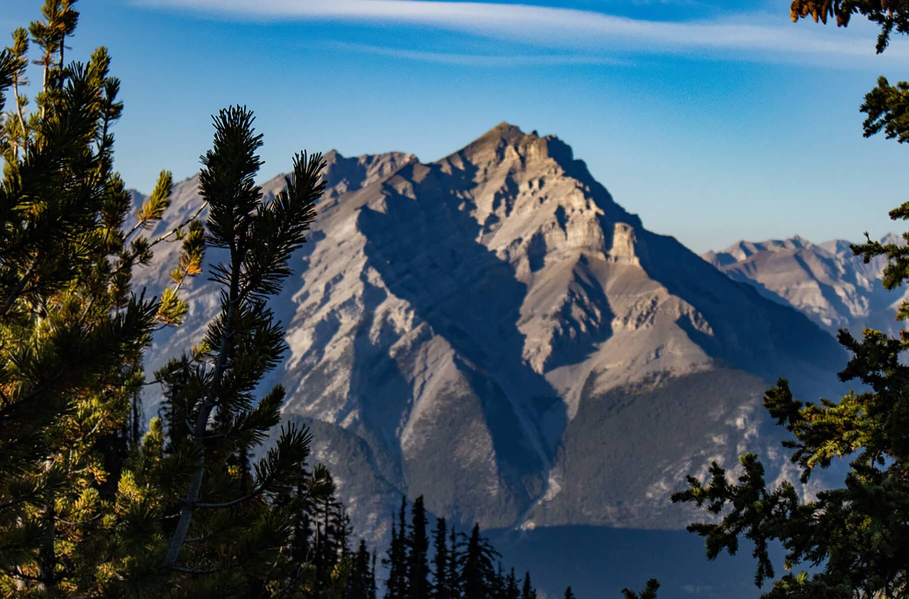 View of Cascade from trail on Sulphur Mountain